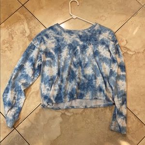 Hollister blue and white tye dye long sleeve